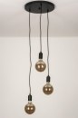 Hanglamp 13532: landelijk, modern, metaal, zwart #5