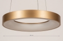 Hanglamp 13606: design, modern, messing, kunststof #1