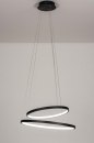 Hanglamp 13671: modern, metaal, zwart, mat #1