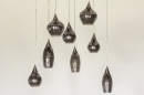 Hanglamp 13688: modern, eigentijds klassiek, glas, staal rvs #10