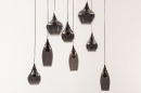 Hanglamp 13688: modern, eigentijds klassiek, glas, staal rvs #9
