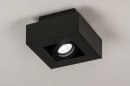 Foto 13781-1: Schwarze, moderne Deckenleuchte, geeignet für austauschbare LED.