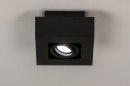 Foto 13781-4: Schwarze, moderne Deckenleuchte, geeignet für austauschbare LED.
