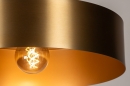 Foto 13800-5: Extra grote, moderne, goudkleurige hanglamp in mooi design geschikt voor led.