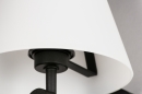 Foto 13937-8: Klassiek model badkamerlamp / wandlamp in zwart witte kleurstelling, geschikt voor vervangbaar led.