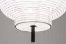 Foto 13977-5: Grote, design hanglamp / rijstlamp, gemaakt van wit rijstpapier, geschikt voor led verlichting.