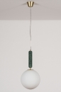 Foto 13994-2: Design hanglamp Globen Lighting in Art Deco stijl met massief marmer