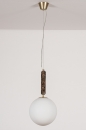 Hanglamp 13995: design, art deco, glas, wit opaalglas #2