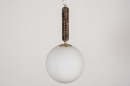 Hanglamp 13995: design, art deco, glas, wit opaalglas #3