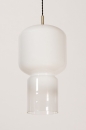 Foto 14000-10: Schitterend design hanglamp uitgevoerd in wit opaalglas, geschikt voor vervangbare led verlichting.