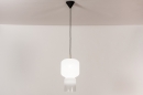 Foto 14000-8: Schitterend design hanglamp uitgevoerd in wit opaalglas, geschikt voor vervangbare led verlichting.