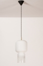 Foto 14000-9: Schitterend design hanglamp uitgevoerd in wit opaalglas, geschikt voor vervangbare led verlichting.