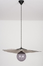 Foto 14005-6: Grote design hanglamp gemaakt van papier-maché, geschikt voor led verlichting.