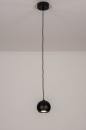 Hanglamp 14055: modern, retro, metaal, zwart #2
