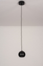 Hanglamp 14055: modern, retro, metaal, zwart #3