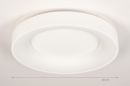 Foto 14098-1: Große, moderne LED Deckenleuchte in weiß mit höher Lichtausbeute.