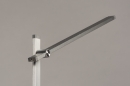 Foto 14102-4: Minimalistische, dimbare aluminium vloerlamp / leeslamp voorzien van ingebouwd led.