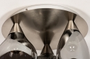 Plafondlamp 14153: modern, eigentijds klassiek, glas, staal rvs #11