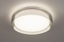 Foto 14168-2: Elegante, dimbare, led plafondlamp voorzien van zowel opaal- als rookglas.