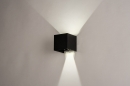 Foto 14203-3: Zwarte buitenlamp met ingebouwd led en schemerschakelaar.