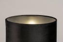Foto 14269-6: Sfeervolle tafellamp in velous stof, in de kleuren zwart en grijs, geschikt voor led verlichting.