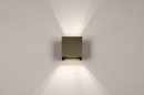 Foto 14270-6: Koffiebruine wandlamp van metaal in het vierkant met verstelbare lichtbundels