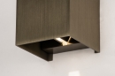 Foto 14270-8: Koffiebruine wandlamp van metaal in het vierkant met verstelbare lichtbundels