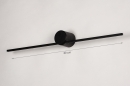 Wandlamp 14274: design, modern, aluminium, zwart #1