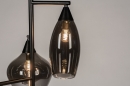 Foto 14292-11: Stilvolle, dimmbare Stehleuchte mit 3 schönen Rauchgläsern, für austauschbare LED geeignet.