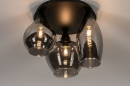 Plafondlamp 14293: modern, eigentijds klassiek, art deco, glas #3