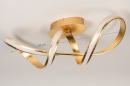 Plafondlamp 14361: design, modern, eigentijds klassiek, messing #1