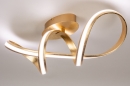 Plafondlamp 14361: design, modern, eigentijds klassiek, messing #3