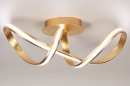 Plafondlamp 14361: design, modern, eigentijds klassiek, messing #4
