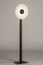 Foto 14920-4: Stimmungsvolle Design-Stehleuchte, dimmbares LED-Licht, in mattem Schwarz / Weiß.