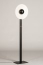 Foto 14920-5: Stimmungsvolle Design-Stehleuchte, dimmbares LED-Licht, in mattem Schwarz / Weiß.