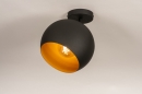 Plafondlamp 14937: modern, retro, metaal, zwart #2