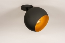 Plafondlamp 14937: modern, retro, metaal, zwart #3