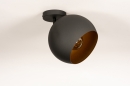 Plafondlamp 14937: modern, retro, metaal, zwart #4