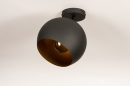 Plafondlamp 14937: modern, retro, metaal, zwart #5