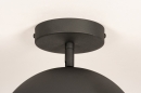 Plafondlamp 14937: modern, retro, metaal, zwart #6