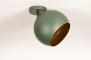 Plafondlamp 14938: modern, retro, metaal, groen #4