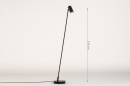 Vloerlamp 14970: modern, metaal, zwart, mat #1
