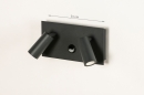 Wandlamp 14983: modern, aluminium, metaal, grijs #1