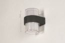 Foto 14995-1: Wandlamp voor buiten IP54 in antraciet met koker van acrylglas