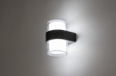 Foto 14995-2: Wandlamp voor buiten IP54 in antraciet met koker van acrylglas