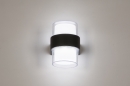 Foto 14995-3: Wandlamp voor buiten IP54 in antraciet met koker van acrylglas