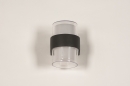 Foto 14995-4: Wandlamp voor buiten IP54 in antraciet met koker van acrylglas