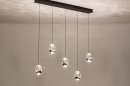 Hanglamp 15007: modern, eigentijds klassiek, glas, helder glas #2