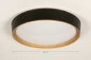 Plafondlamp 15083: modern, kunststof, zwart, mat #1