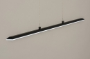 Foto 15085-5: Moderne langwerpige led hanglamp met sensor dimmer